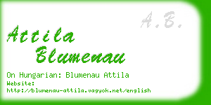 attila blumenau business card